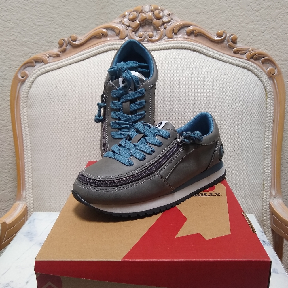 Billy Footwear Jogger Sneaker Toddler size 13m Grey/Blue zip closure